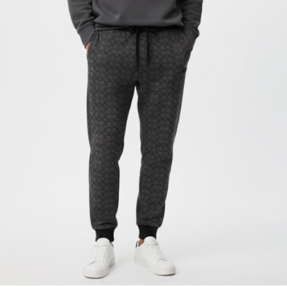 COACH Essential Signature Jogger Black and Grey Size Small Luxury Minimalist